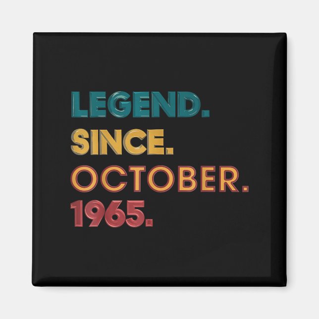 Imã Legend 1965 60th Birthday For Men Women 60 Year Ol (Frente)