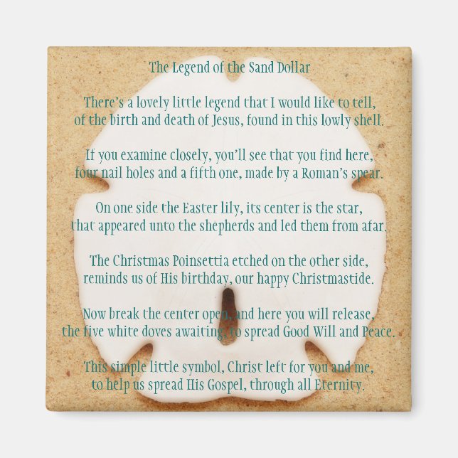 Imã Legenda do Magneto Dólar de Areia (Frente)