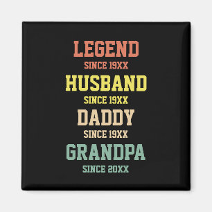 Imã Legenda Retro Personalizada Avô Pai Marido 