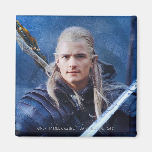 Imã LEGOLAS GREENLEAF™ em azul (Frente)