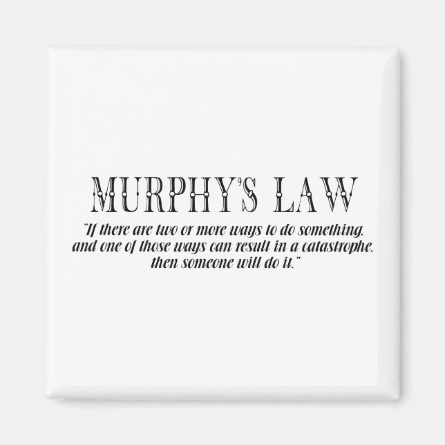 Imã Lei de Murphy (Frente)