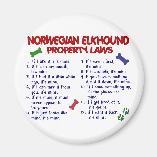 Imã Lei de propriedades do NORWEGIAN ELKHOUND 2 (Frente)