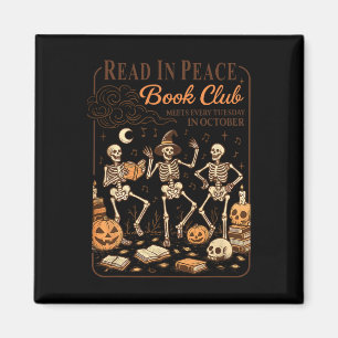 Imã Leia No Peace Book Club Spooky Readers Halloween O