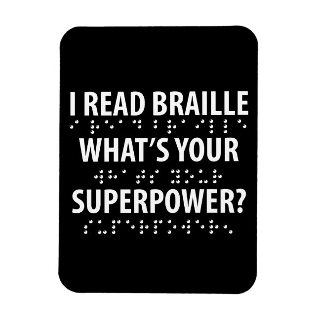 Ímã Leio Braille Qual é o seu superpoder (Vertical)