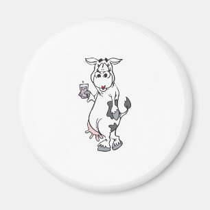 Imã Leite de bebendo por vaca bobo