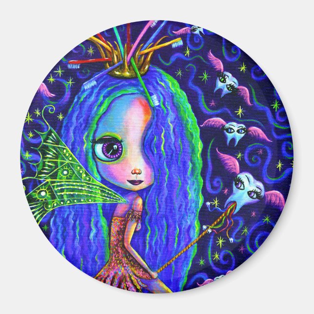 Imã Leite de Dente Voadora escova de dentes Coroa Olho (Frente)