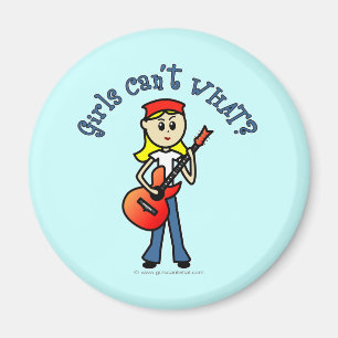 Imã Leitor De Guitarra De Menina Clara