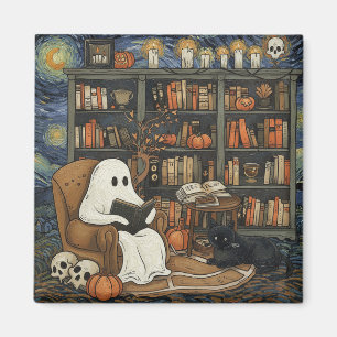 Imã Leitor de Livro Fantasma Lendo Literatura do Livro