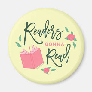 Imã Leitores florais Bookish que vão ler