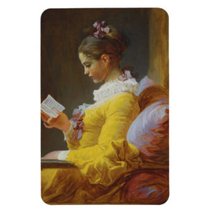 Ímã Leitura da rapariga - Jean-Honoré Fragonard