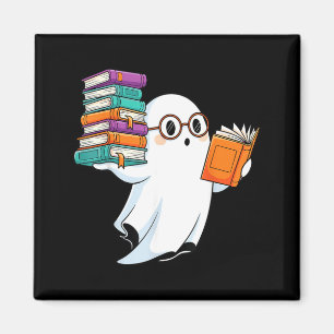 Imã Leitura de Livros Fantasmagóricos Halloween Biblio