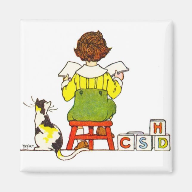 Imã Leitura de menino (Frente)