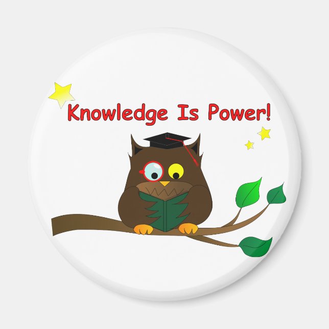 Imã Leitura de Wise Owl (Frente)