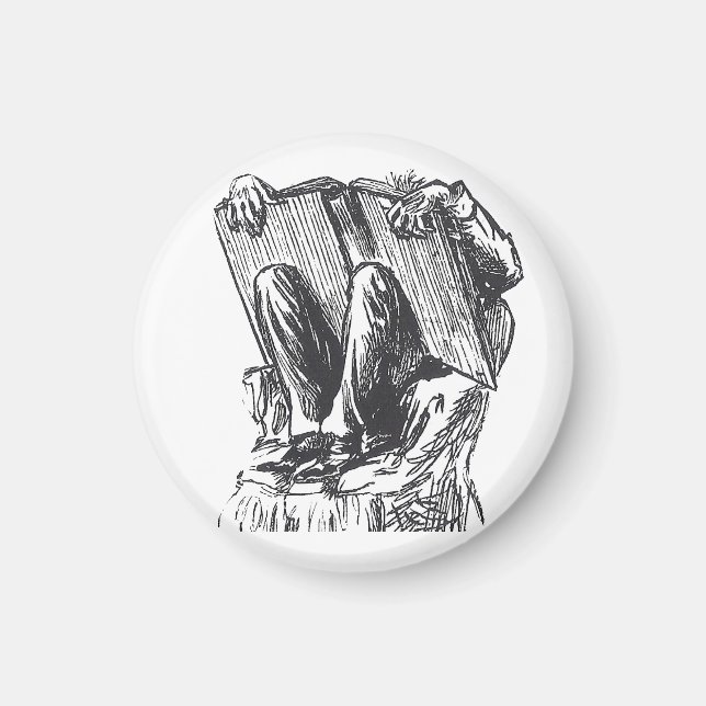 Imã Leitura de worm de bookim (Frente)