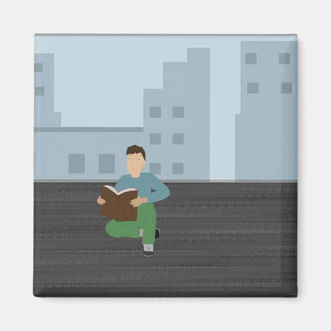 Imã Leitura do garoto - ímã (Frente)