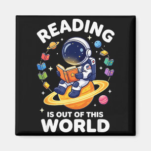 Imã Leitura engraçada do espaço é livros fora deste mu