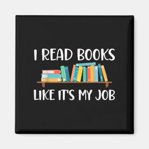 Imã Leitura Engraçada, Li Livros Como Meu Trabalho