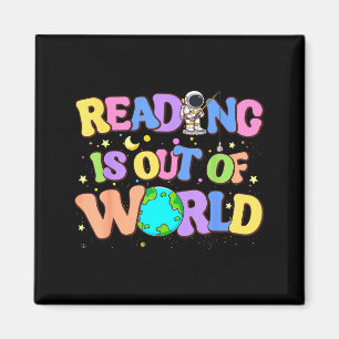 Imã Leitura fofa é fora deste mundo livros espaciais