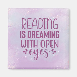Imã Leitura Roxa Sonha com Olhos Abertos