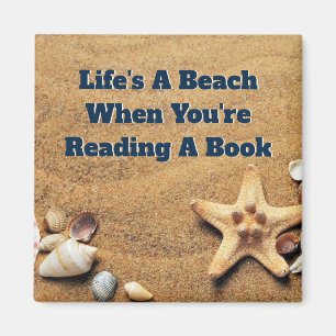 Imã Leitura temático da praia do amante de livro do