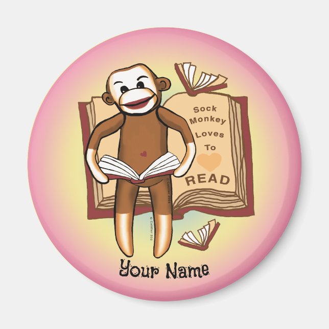 Imã Leituras De Macacos De Meia (Frente)