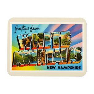 Ímã Lembrança branca do viagem de New Hampshire NH da