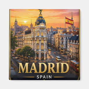 Imã 🗺️ Lembrança da Cidade de Madrid para Férias Euro