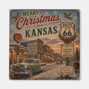Imã Lembrança da Galena Kansas Route 66
