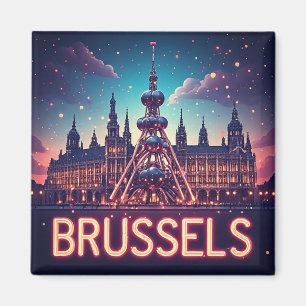 Imã 🧲 Lembrança das Férias em Bruxelas, Bélgica, da E