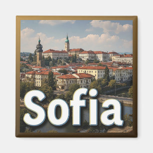 Imã 🧲 Lembrança das Férias em Sófia para Viajantes do
