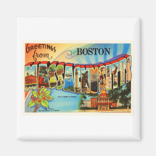 Imã Lembrança das viagens vintage das MÃES de Boston