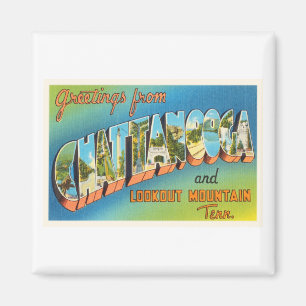 Imã Lembrança das viagens vintage de Chattanooga