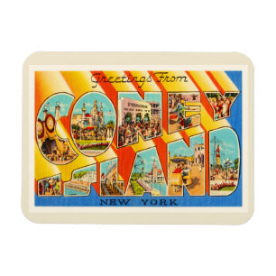 Ímã Lembrança das viagens vintage de Coney Island New
