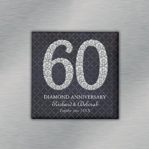 Imã Lembrança de 60 anos de casamento de diamante