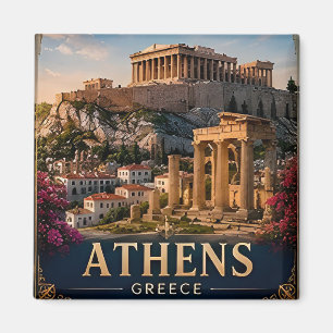 Imã 🧲 Lembrança de Atenas Grécia Para Colecionadores 