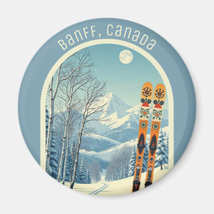 Imã Lembrança de esqui Banff Sunshine Village Canadá 