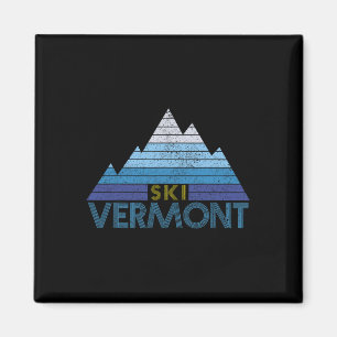 Imã Lembrança de Esqui em Vermont Esportes de Montanha