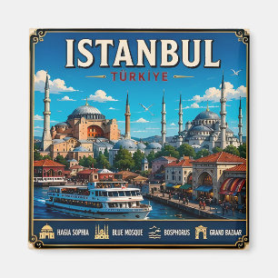 Imã 🧲 Lembrança de Férias em Istambul Turquia Para Vi