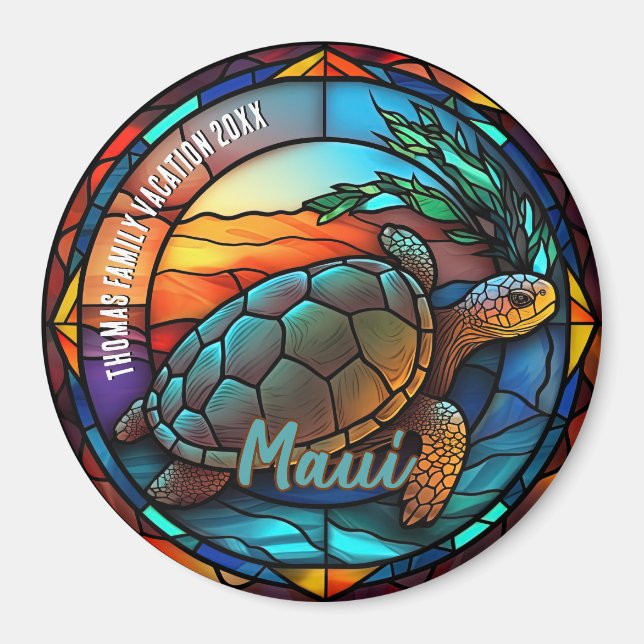 Imã Lembrança de Férias em Maui  (Frente)