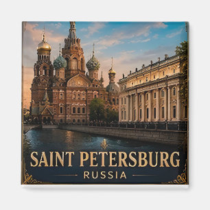 Imã 🌍 Lembrança de Férias em São Petersburgo Para Via
