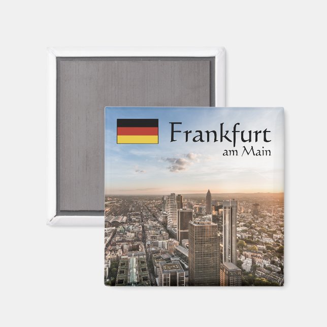 Imã Lembrança de Frankfurt Alemanha (Front/Back)