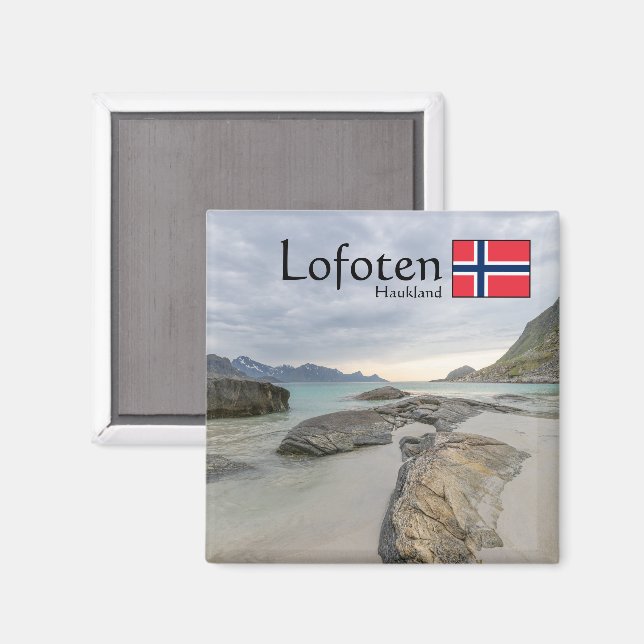 Imã Lembrança de Haukland (Front/Back)