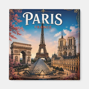 Imã 🧲 Lembrança de Paris França da Sua Viagem Europei