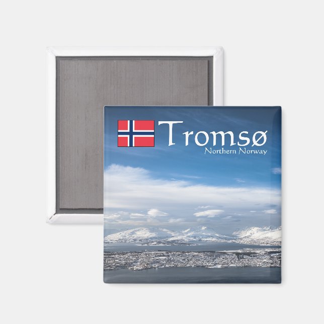 Imã Lembrança de Tromsø Noruega (Front/Back)