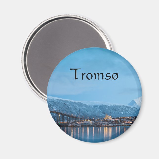 Imã Lembrança de Tromsø Noruega (Front/Back)