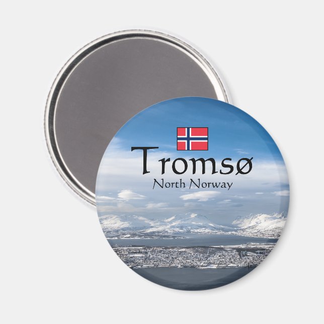 Imã Lembrança de Tromsø Noruega (Front/Back)