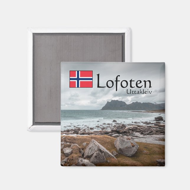 Imã Lembrança de Uttakleiv Lofoten (Front/Back)