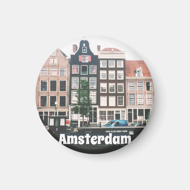 Imã Lembrança de Viagem Amsterdã (Frente)