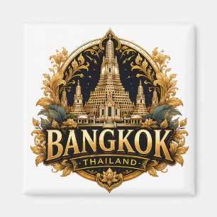 Imã Lembrança de Viagem ao Templo de Bangkok Tailândia