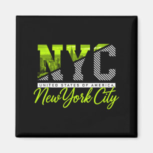 Imã Lembrança de viagem da silhueta de Nova York Nyc